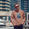Men's Round Neck Anime Bike Rider Graphic Printed T-Shirt