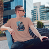 Men's Round Neck Anime Bike Rider Graphic Printed T-Shirt