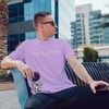 Men's Round Neck Soft Lavender Color Graphic Printed T-Shirt