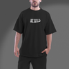 Men's Oversized Black Be Wild Graphic Printed T-Shirt