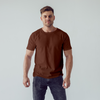 Men's Round Neck Coffee Color T-shirt