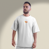 Men's Oversized White Fresh Graphic Printed T-Shirt