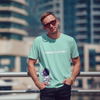 Men's Round Neck Astro Sage Green Graphic Printed T-Shirt