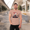 Men's Round Neck Pink Strength Unleashed Graphic Printed T-Shirt