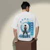 Men's Oversized Water Ninja Graphic Printed T-Shirt
