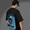 Men's Oversized Water Ninja Graphic Printed T-Shirt